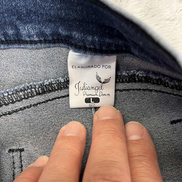 Juliangel Jeans Womens 29x27 Skinny Button Fly Raw Hem Premium Denim Mid Rise - Picture 4 of 8